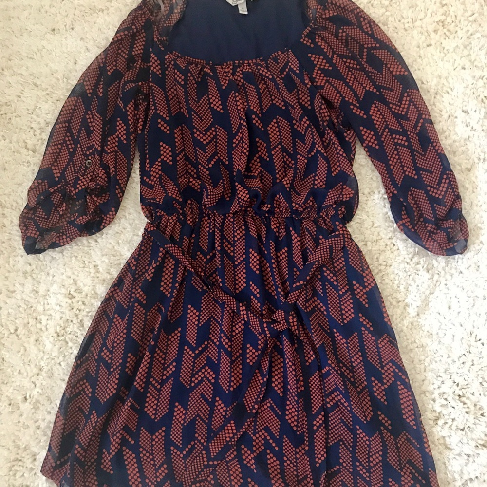 Patterned Tie Dress